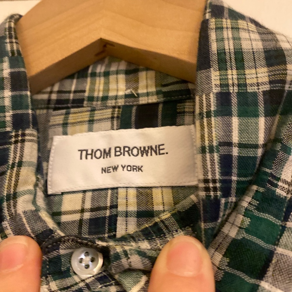 Thom Browne Madras Patchwork Shirt - image 4